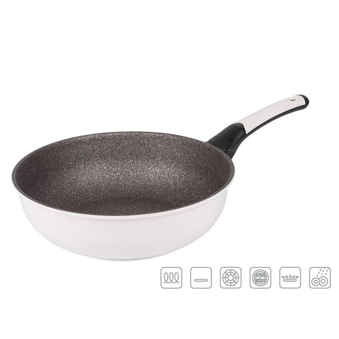 Вок Oursson, PW2803P/IV, 28 см, белый