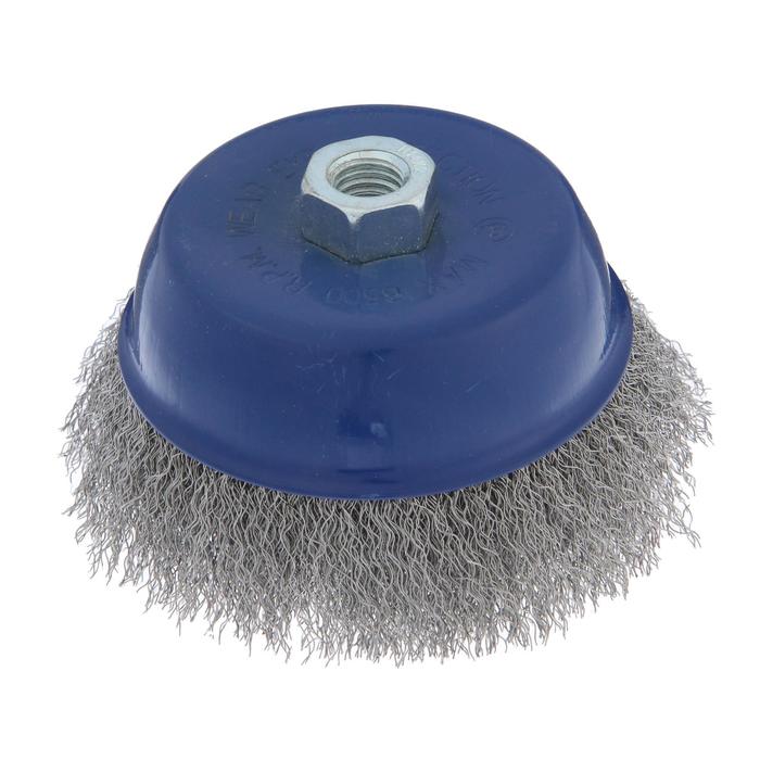 Щетка металлическая TUNDRA, для УШМ "чашка" М14, 125 мм УЦЕНКА