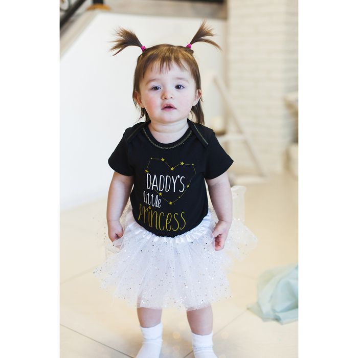Набор детский Крошка Я "Daddy's princess" юбка и боди, рост 74-80 см (9-12 мес)