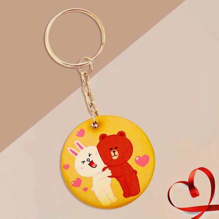 Брелок "Мишка и зайчик"