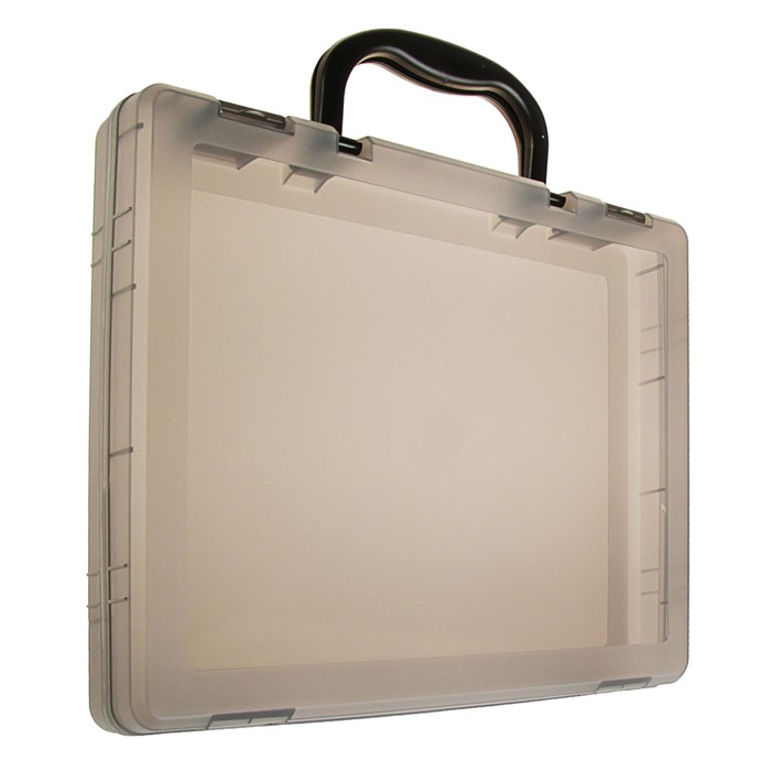 Портфель-кейс А4, тонированный серый