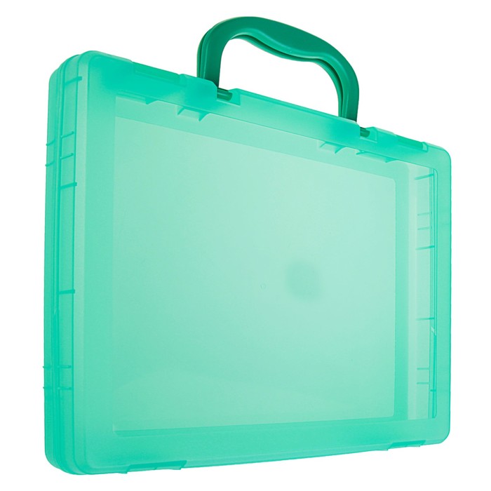Портфель-кейс А4, тонированный зеленый