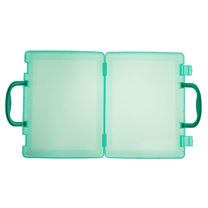 Портфель-кейс А4, тонированный зеленый