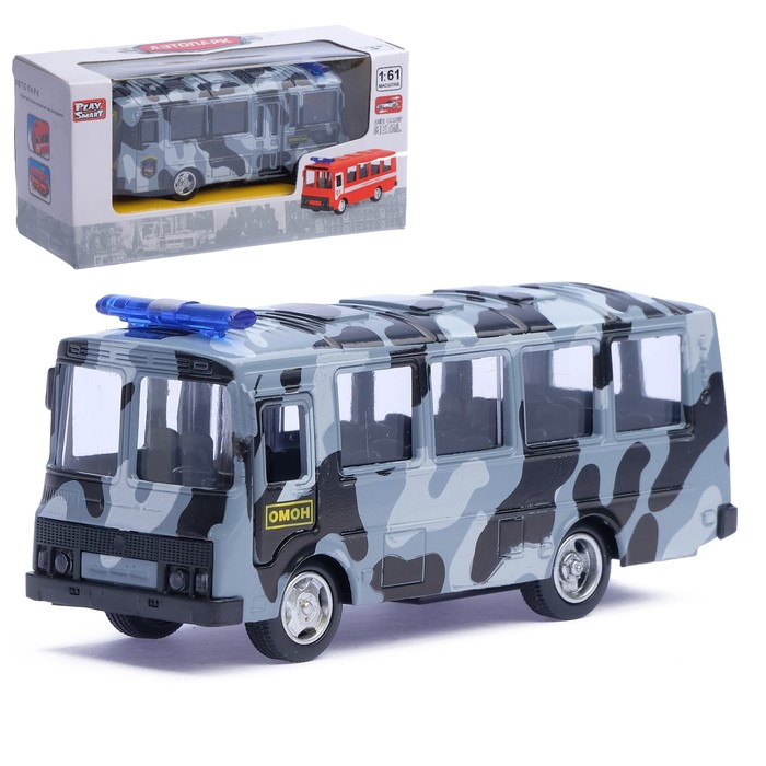 Автобус металлический «ОМОН», инерционный, масштаб 1:61