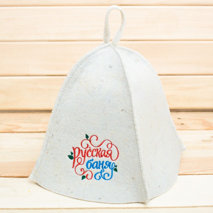 Банный набор "Поддай жару в русской бане!": шапка, коврик, рукавица