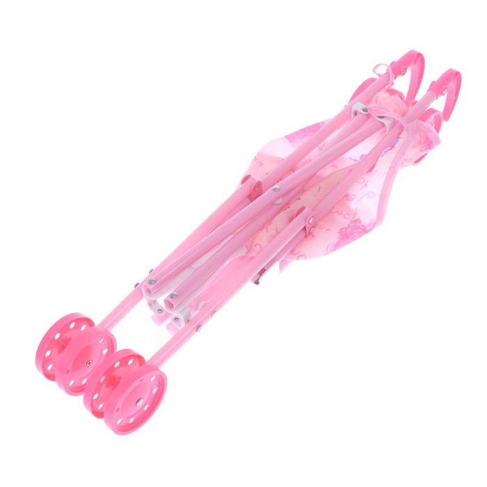 Коляска для кукол с пупсом и аксессуарами, пластиковый каркас, МИКС