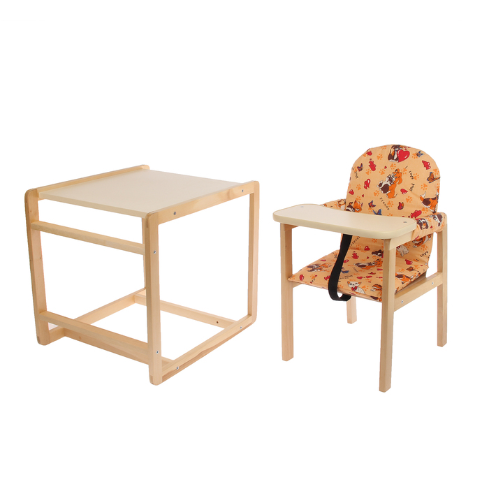 Стульчик для кормления «Папа Карло МС», трансформер, цвет бежевый