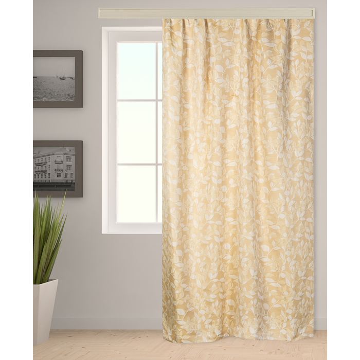 Штора портьерная "Этель" 135х270 см Возрождение бежевый (вид 2),100% п/э