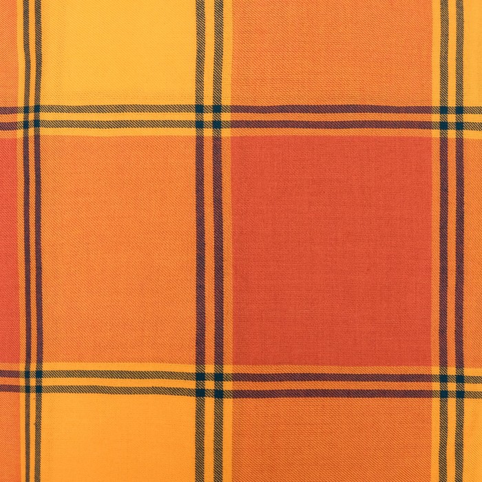 Плед полушерстяной, 140 × 150 см, 180 г/м², хурма/рябиновый/тёмно-малахитовый, акрил 70 %, шерсть 30 %