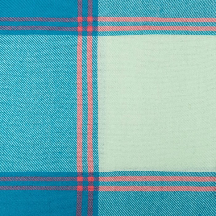 Плед полушерстяной 140х150см,(узелки) 180 г/м2,мят.свеж/св.лаг/гортен,70% акрил 30% шерсть