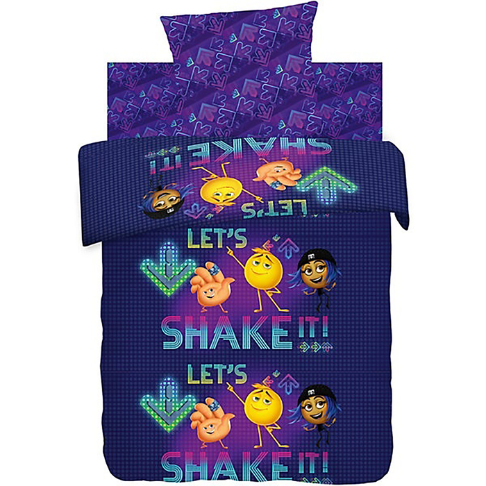 КПБ 1,5 "Emoji movie" Вечеринка 143*215, 150*214, 70*70 см 1 шт бязь, хл100 120 гм