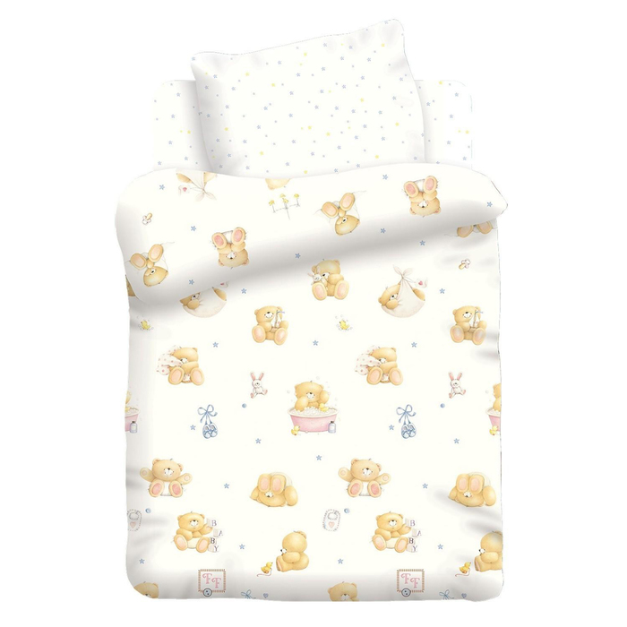 Детское постельное бельё детский "Forever Friends" Мишки 112*147, 110*150, 40*60 см 1 шт, поплин, хл100 107 гм