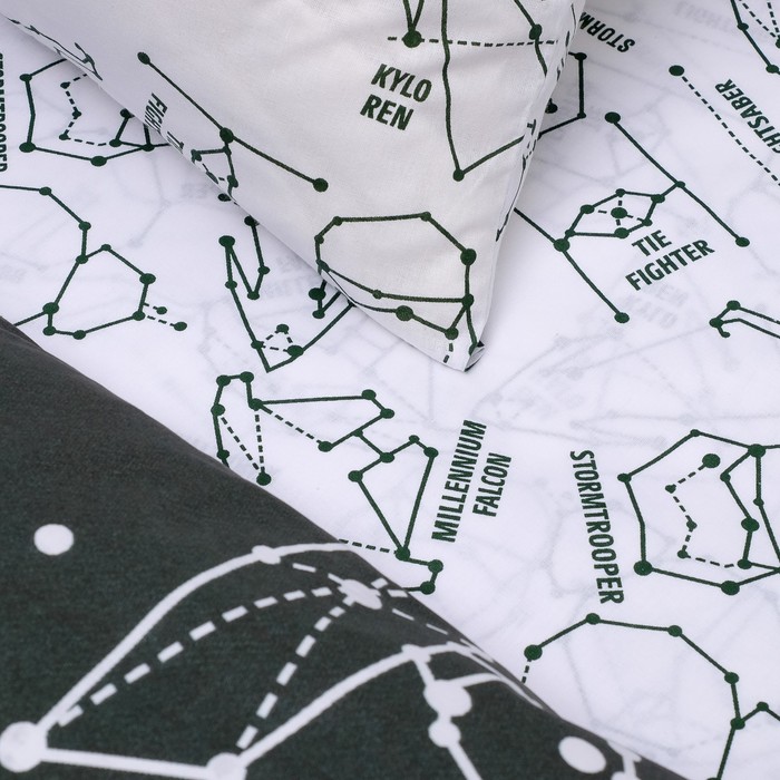 КПБ 1.5 Star Wars Neon Созвездия 143*215, 150*214, 70*70 см 1 шт поплин, хл100 107 гм