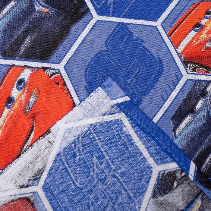 КПБ 1.5 "Тачки" Neon Обгон 143*215, 150*214, 70*70 см 1 шт поплин, хл100 107 гм