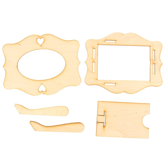 Фоторамка из фанеры №4 (для фото 10х15) (набор 5 деталей) 18х23 см