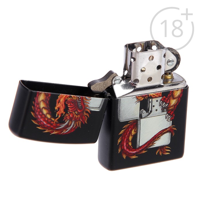 Зажигалка ZIPPO 218 ORIENTAL DRAGON с покрытием Black Matte