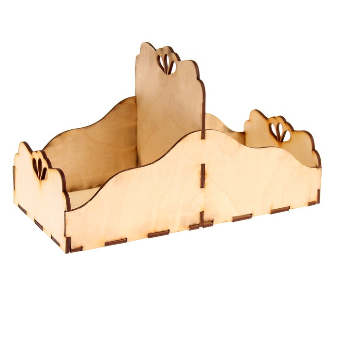 Подставка для специй для декора "Цветочная 2 отд-я № 2" из фанеры, 6 деталей, 14х15х27 см