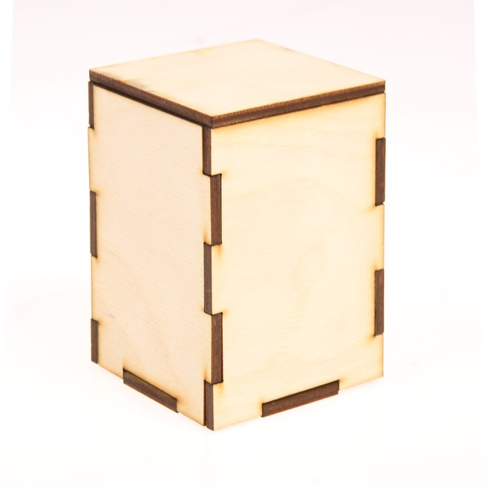 Короб для специй для декора "С крышкой №1" из фанеры, набор 7 деталей, 7х7х10 см