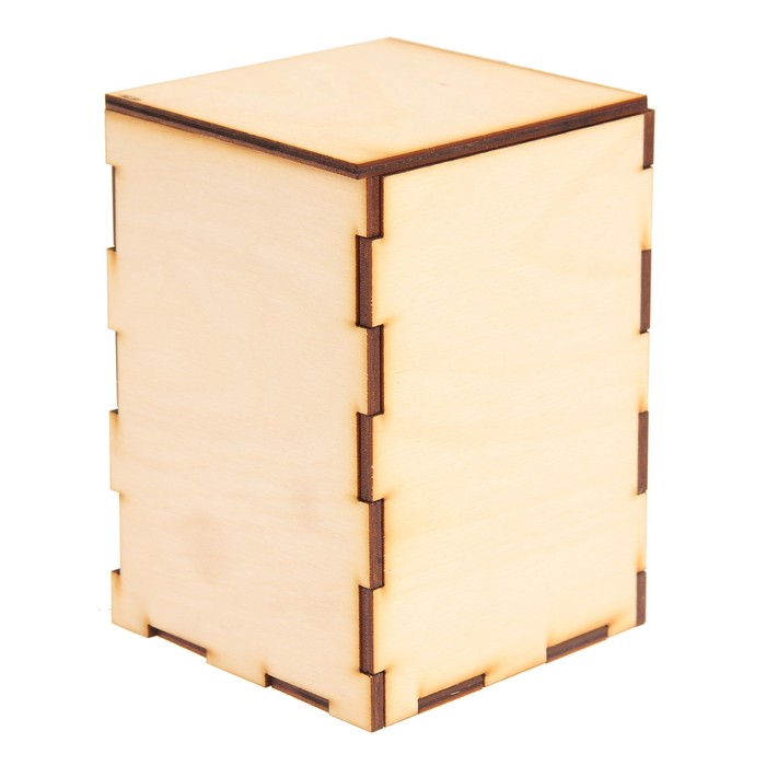 Короб для специй для декора "С крышкой №2" из фанеры, набор 7 деталей, 10х10х15 см