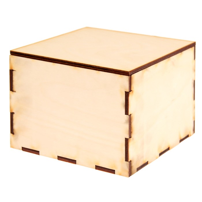 Короб для специй для декора "С крышкой №3" из фанеры, набор 7 деталей, 14х14х10 см