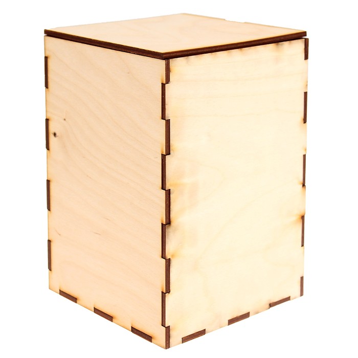 Короб для специй для декора "С крышкой №4" из фанеры, набор 7 деталей, 14х14х20 см