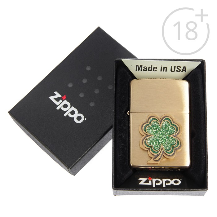 Зажигалка ZIPPO 28806 Classic с покрытием Brushed Brass