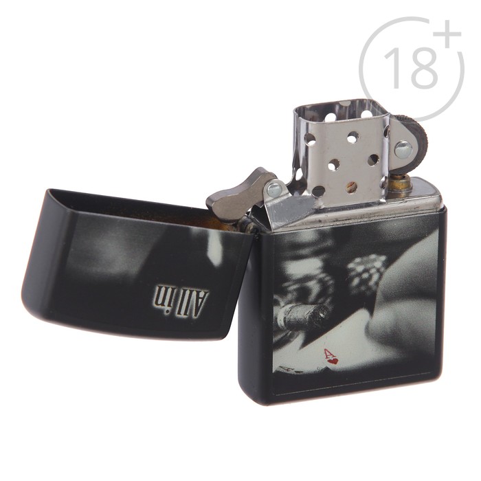 Зажигалка ZIPPO 218 ALL IN ALL с покрытием Black Matte