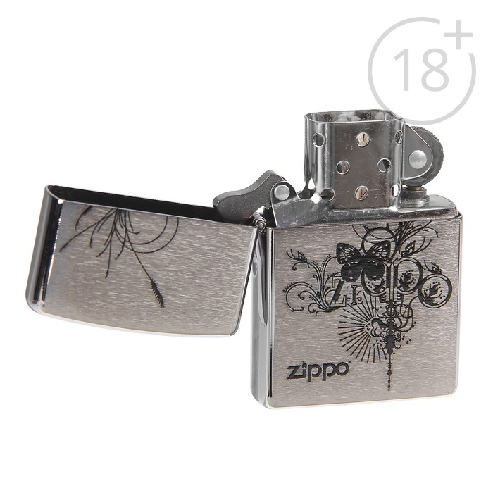 Зажигалка ZIPPO 24800 Classic с покрытием Brushed Chrome