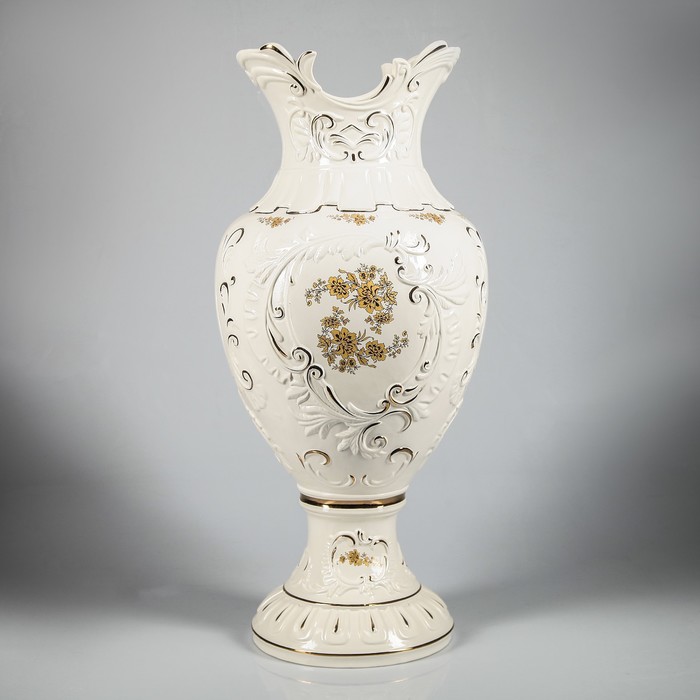 Ваза напольная  "Астория" большая белая без ручек