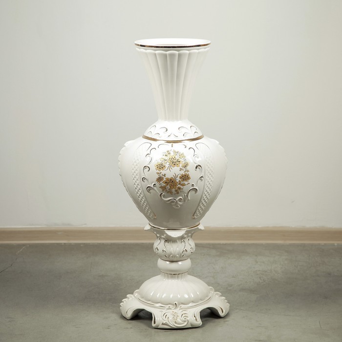 Ваза напольная форма "Валенсия" белая без ручек