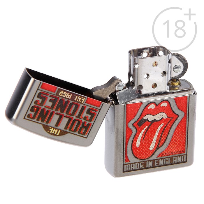 Зажигалка ZIPPO 29127 Rolling Stones с покрытием Satin Chrome