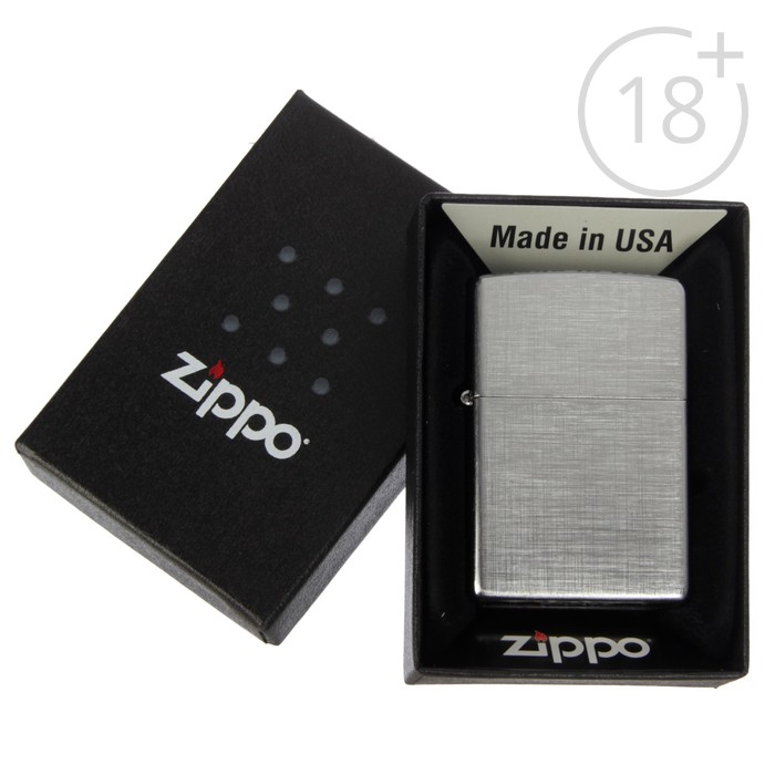 Зажигалка ZIPPO 28181 Classic с покрытием Brushed Chrome
