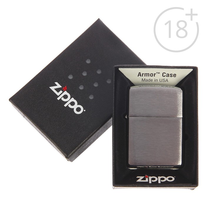 Зажигалка ZIPPO 162 Armor c покрытием Brushed Chrome