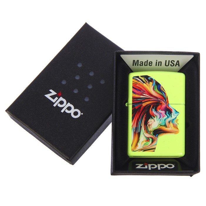 Зажигалка ZIPPO 29083 Classic с покрытием Neon Yellow