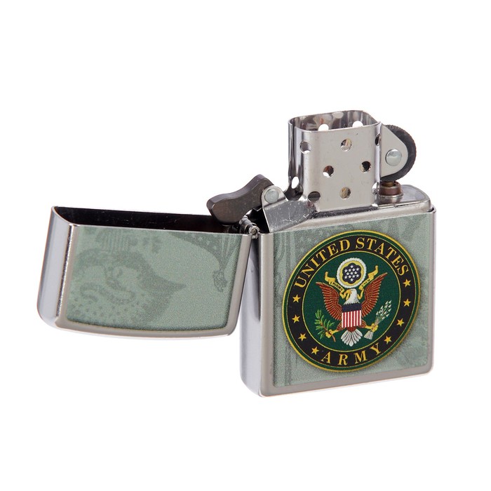 Зажигалка ZIPPO 28632 US Army с покрытием Street Chrome