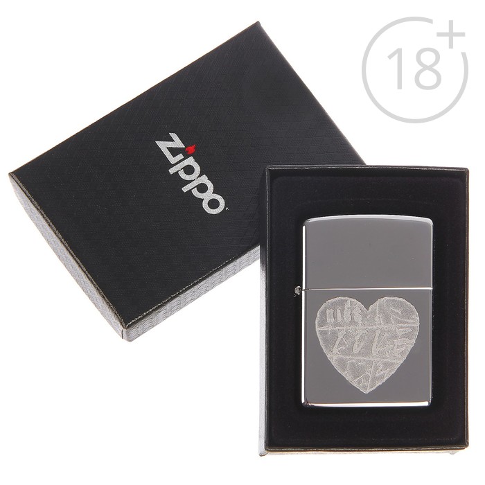 Зажигалка ZIPPO 24198 For The Love Of Chrome с покрытием High Polish Chrome