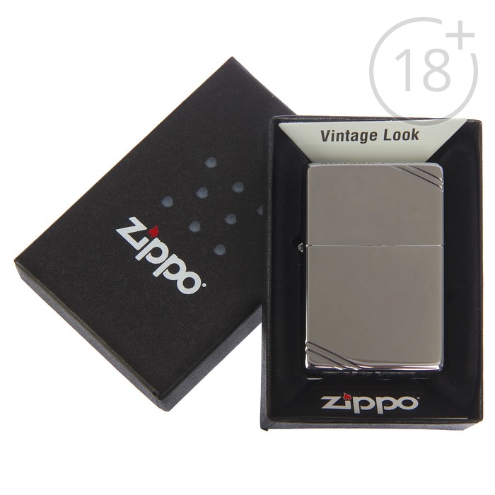 Зажигалка ZIPPO 260 Vintage Series 1937 с полосками и покрытием High Polish Chrome