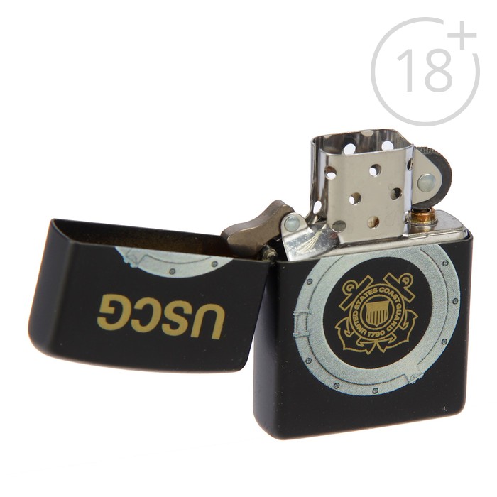 Зажигалка ZIPPO USCG с покрытием Black Matte