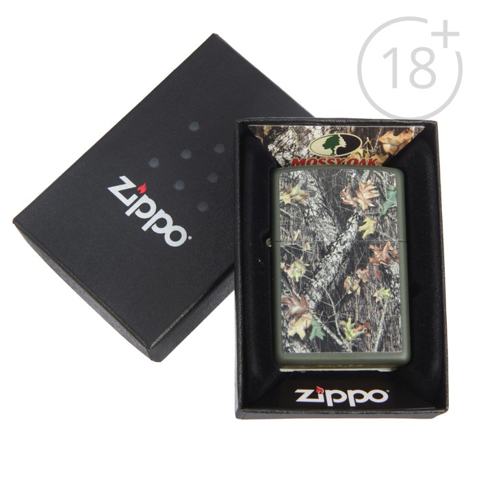 Зажигалка ZIPPO 28332 Mossy Oak с покрытием Green Matte