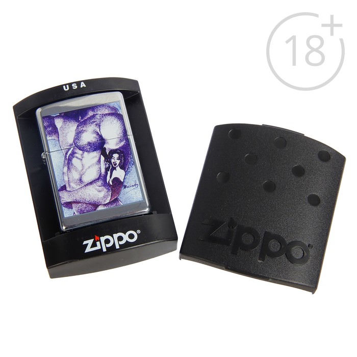 Зажигалка ZIPPO 250 Body Tattoo Classic с покрытием High Polish Chrome