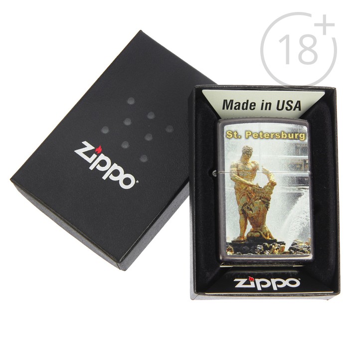 Зажигалка ZIPPO 28378 Петергоф с покрытием Gray Dusk