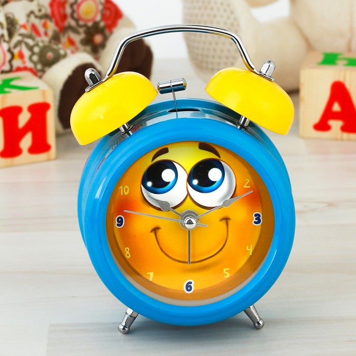 Часы будильник "Смайлик", d=8 см