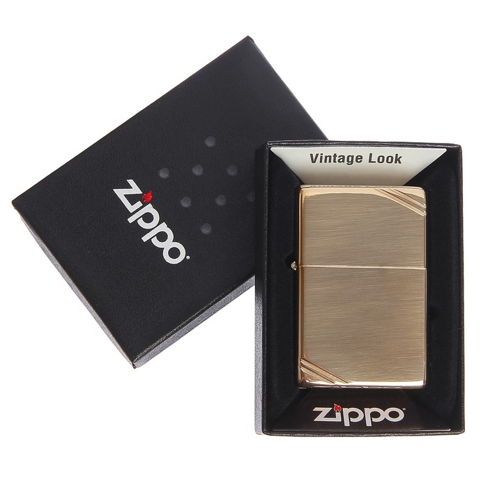 Зажигалка ZIPPO 270 Vintage Series 1937 с полосками и покрытием High Polish Brass