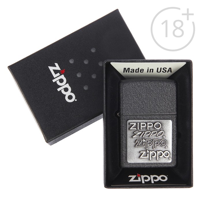 Зажигалка ZIPPO 363 Classic с покрытием Black Crackle