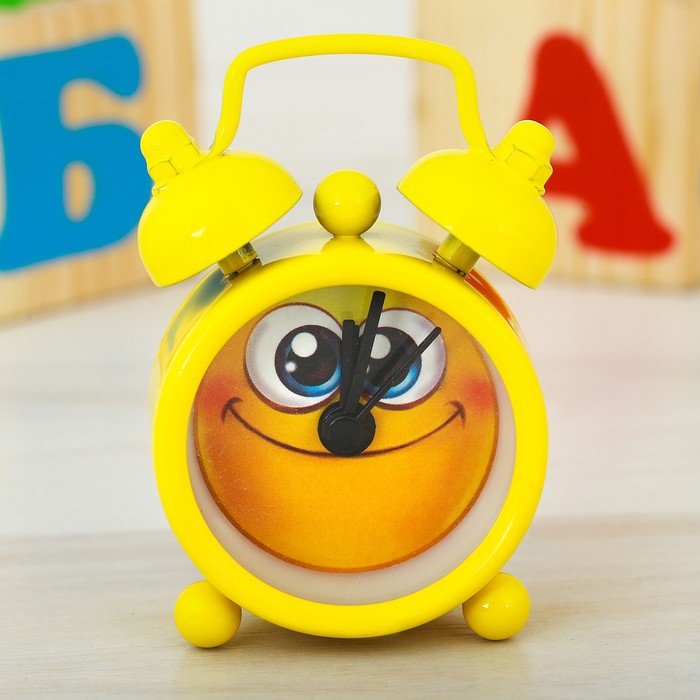 Часы будильник "Смайлик", d=4 см