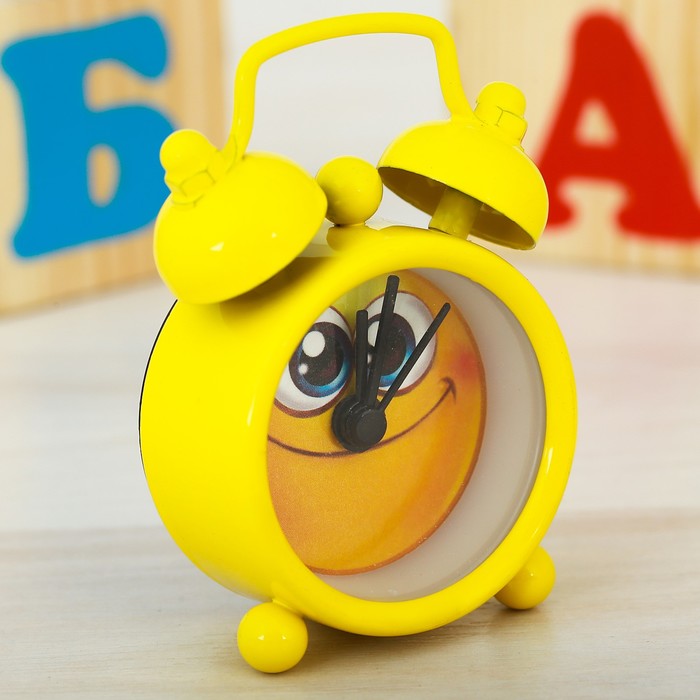 Часы будильник "Смайлик", d=4 см