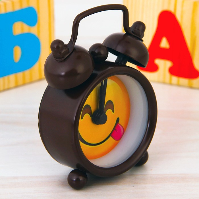 Часы будильник "Смайл с языком", d=4 см