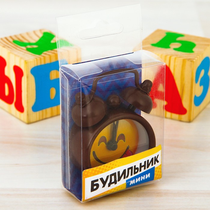 Часы будильник "Смайл с языком", d=4 см