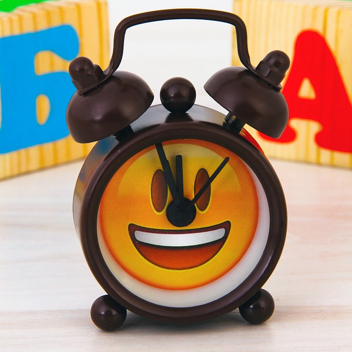 Часы будильник "Смайлик", d=4 см