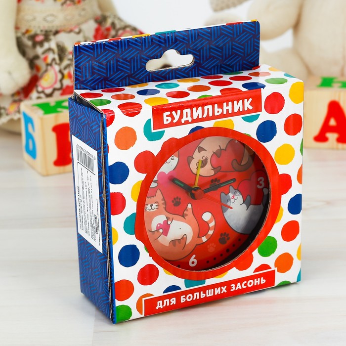 Часы будильник "Коты", 10 см